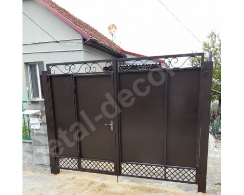 Foto Porta din  fier forjat cu poarta mica inclusa K3 - Chisinau, Moldova