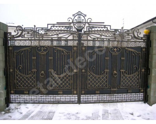 Фото Кованые распашные ворота с калиткой K5 - Кишинев, Молдова