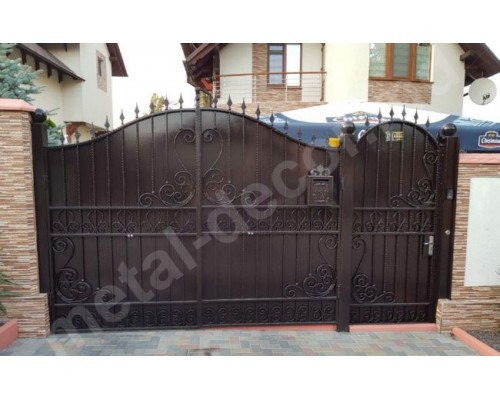 Фото Кованые распашные ворота с калиткой K11 - Кишинев, Молдова