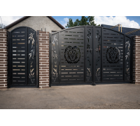 Металлические ворота IMPERIA —  с лазерной резкой K23