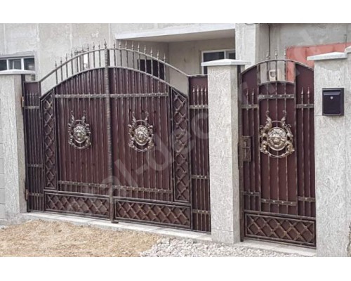 Фото Кованые распашные ворота с калиткой K34 - Кишинев, Молдова