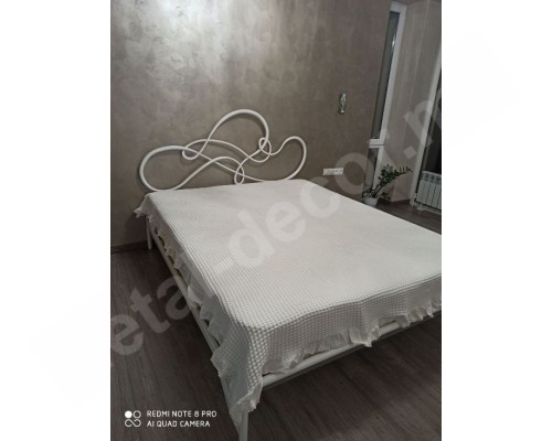 Фото Белая кованая двуспальная кровать K44 - Кишинев, Молдова