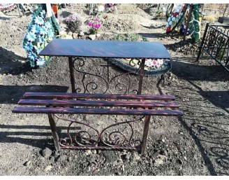 Foto Masa si scaun din metal la cimitir K1 - Chisinau, Moldova