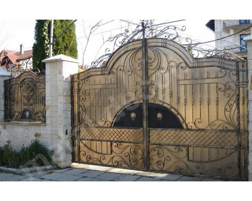 Фото Ворота кованые с поликарбонатом  K63 - Кишинев, Молдова