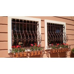 Фото Кованые решетки с подставкой для цветочного горшка для окон К16 - Кишинев, Молдова