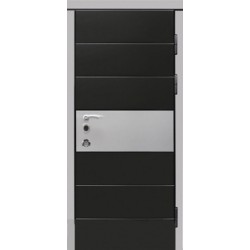  Usa de intrare metalica FORTE+ Italy Negru/Alb K7 