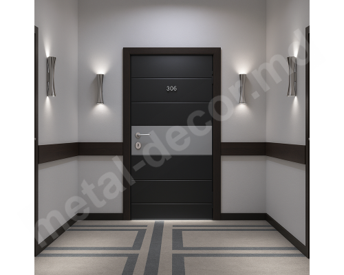  Usa de intrare metalica FORTE+ Italy Negru/Alb K7 