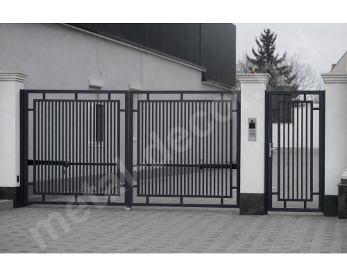 Металлические ворота с автоматическим открыванием K104