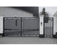 Металлические ворота с автоматическим открыванием K104