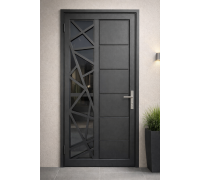 Ușă metalică modernă cu panou decorativ NEXUS K16