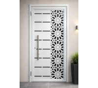 Ușă metalică modernă cu panou decorativ NEXUS K17