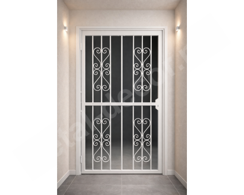 Ușa de securitate cu grilaj decorativ K28