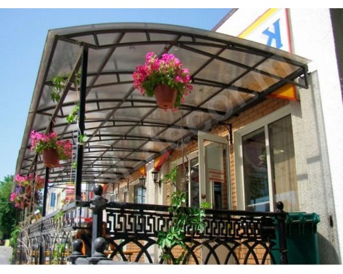 Кованый козырек над входом K54