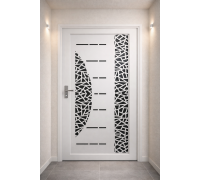 Ușă metalică modernă cu panou decorativ NEXUS K12