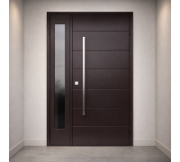 Ușă modernă din metal în spațiu minimalist K51