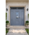 Ușă metalică clasică cu supralumină K147
