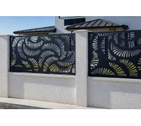 Декоративный металлический забор с  лазерной резки  K33