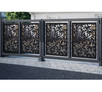 Gard metalic decorativ din panouri    K34