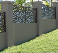 Декоративный металлический забор с  лазерной резки  K38