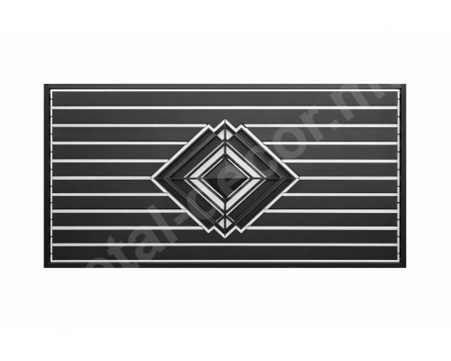 Panou metalic decorativ ROMB pentru gard modern K40