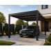 Copertină auto metalică modernă K36 montată lângă casă