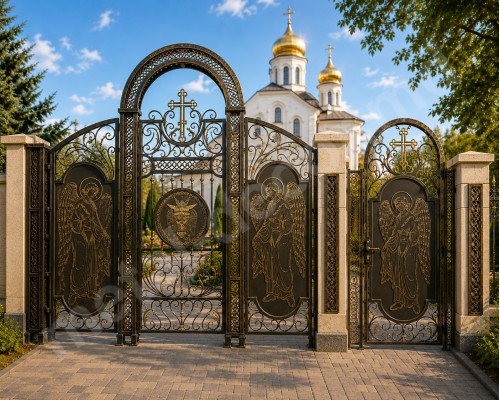 Poartă cu portiță pentru biserică ANGEL CROSS