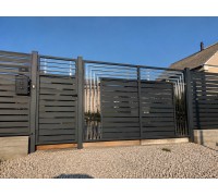Современные металлические ворота LINEA K122