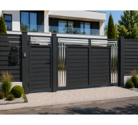 Современные металлические ворота LINEA K123