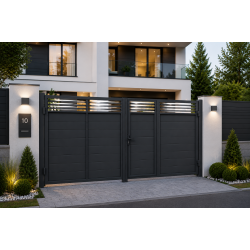 Poartă metalică modernă LINEA K124 pentru casă