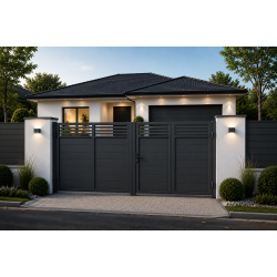 Poartă metalică modernă LINEA K125 pentru casă