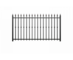 Классическая металлическая секция забора с декоративными наконечниками K47