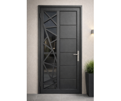 Современная металлическая дверь с декоративной NEXUS К16