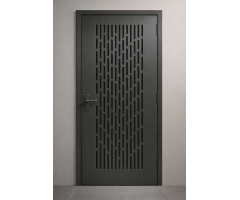 Металлическая входная дверь с декоративной перфорацией  LINEA K148